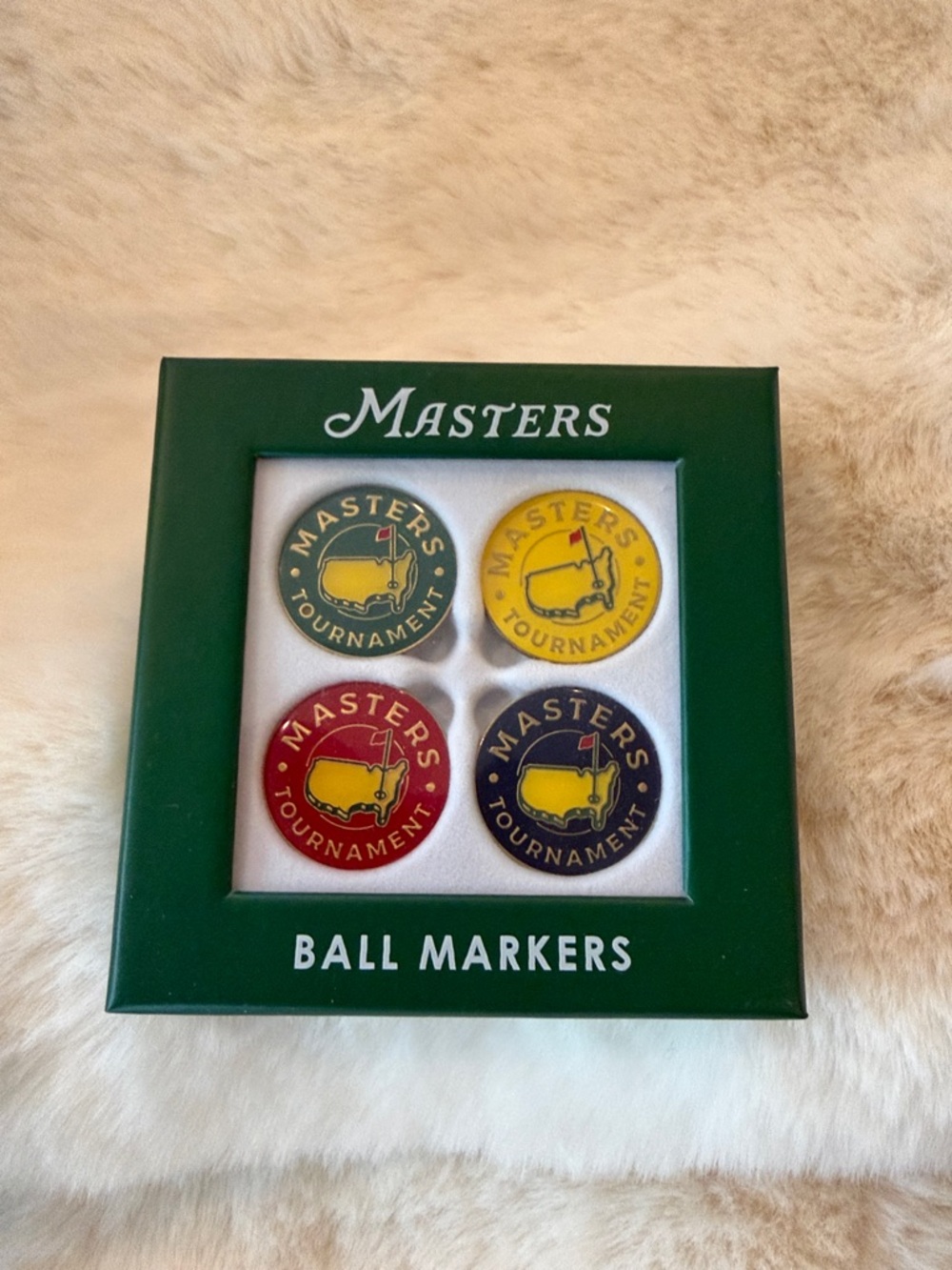 New in box Masters Four-Color Tournament Ball Marker Set
